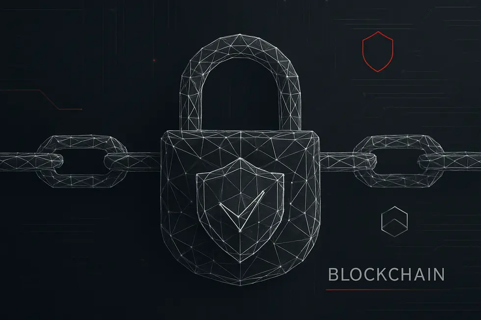 Larawan ng isang digital ledger na kumakatawan sa pundasyon ng blockchain.