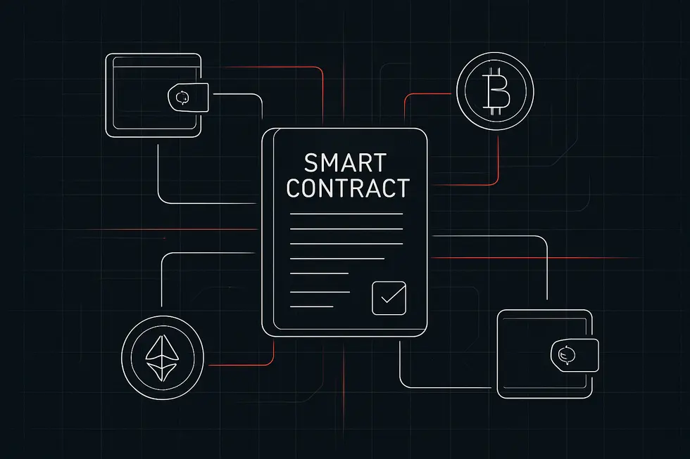 Ipinapakita ang konsepto ng desentralisadong palitan sa iskema.