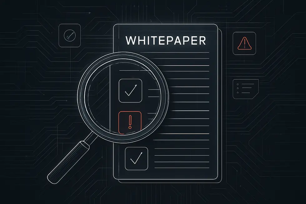 Isang organisadong digital na dokumento na kumakatawan sa whitepaper.
