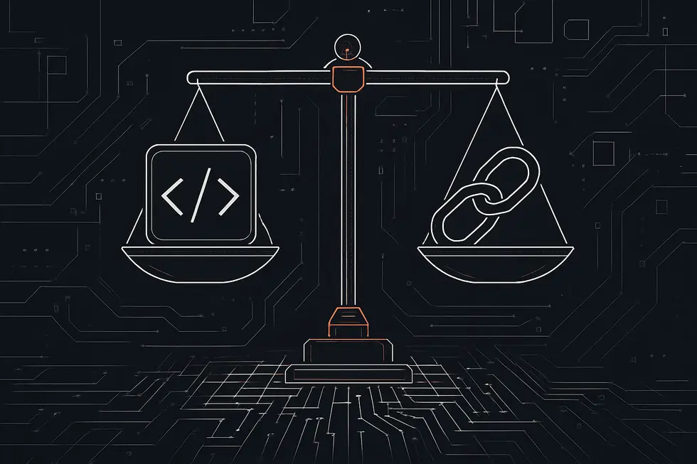 Digital na dokumento na kumakatawan sa smartcontract sa blockchain.